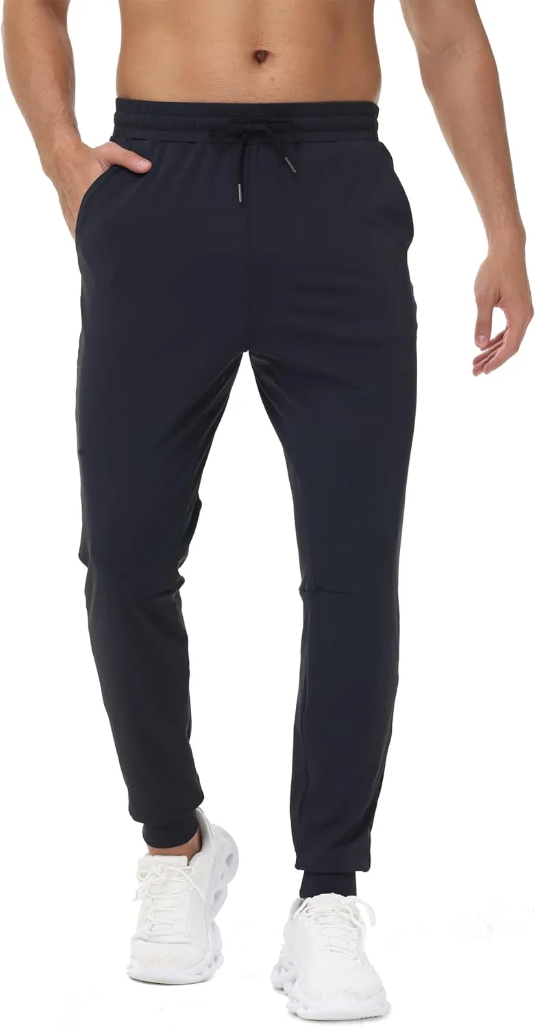 Blaosn Athletic Joggers for Men with Pockets Gym Workout Jogging Sweatpants Stretch Casual Travel Tapered Track Pants