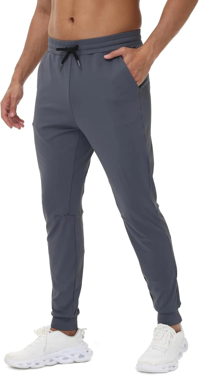 Blaosn Athletic Joggers for Men with Pockets Gym Workout Jogging Sweatpants Stretch Casual Travel Tapered Track Pants