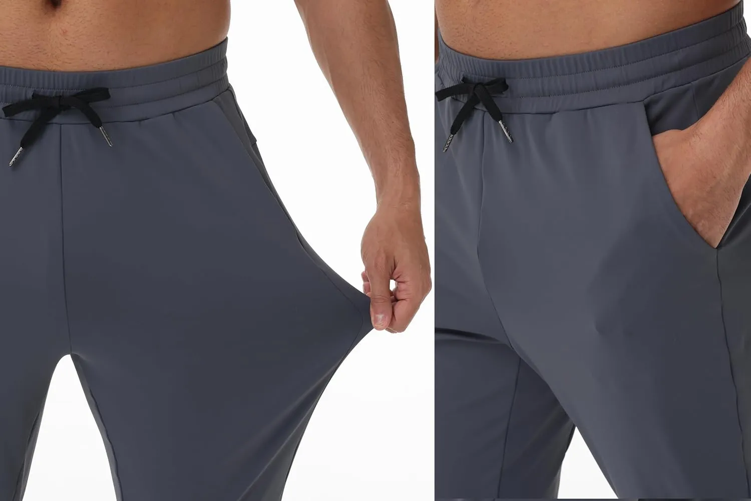 Blaosn Athletic Joggers for Men with Pockets Gym Workout Jogging Sweatpants Stretch Casual Travel Tapered Track Pants