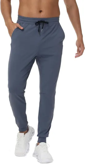 Blaosn Athletic Joggers for Men with Pockets Gym Workout Jogging Sweatpants Stretch Casual Travel Tapered Track Pants