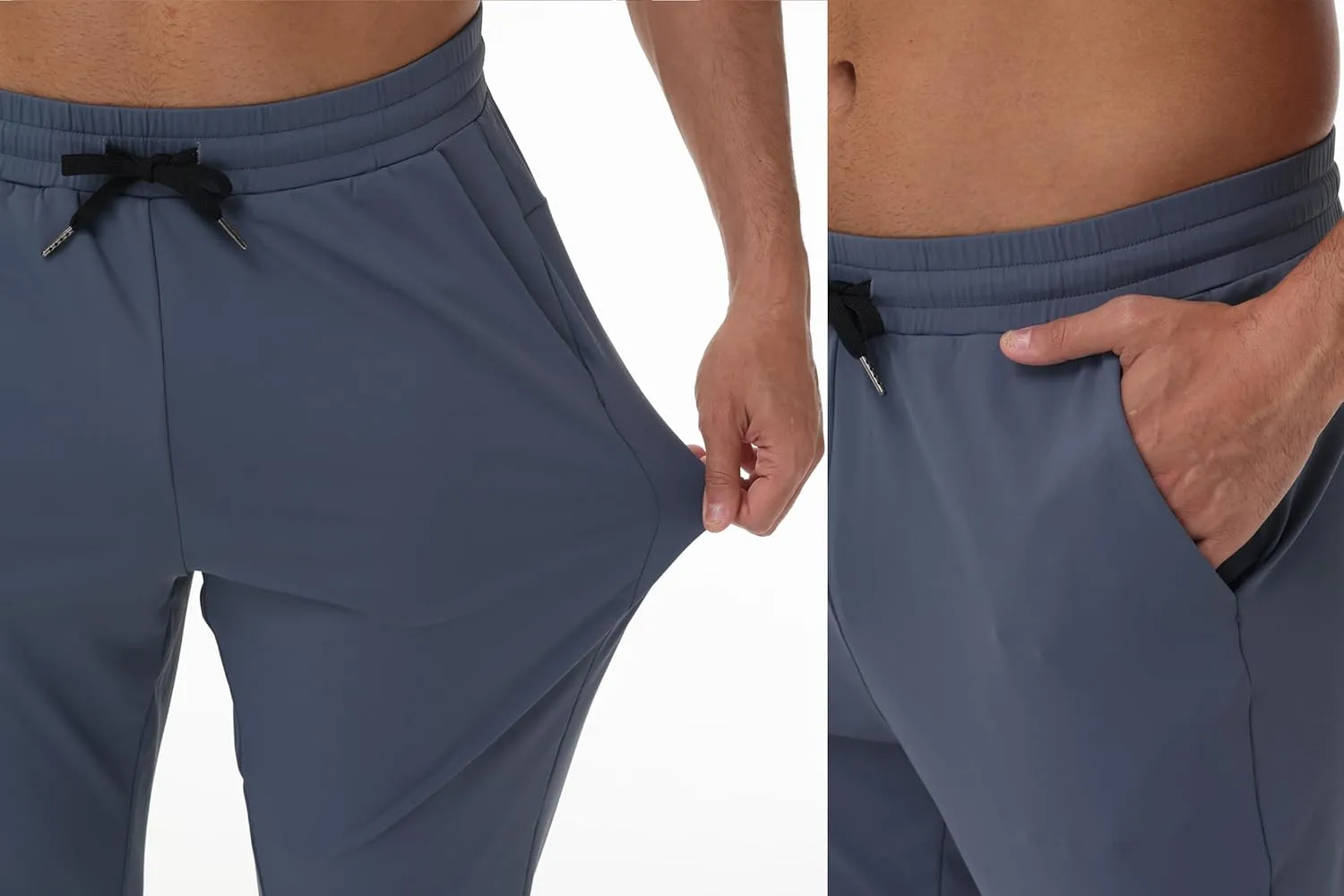 Blaosn Athletic Joggers for Men with Pockets Gym Workout Jogging Sweatpants Stretch Casual Travel Tapered Track Pants