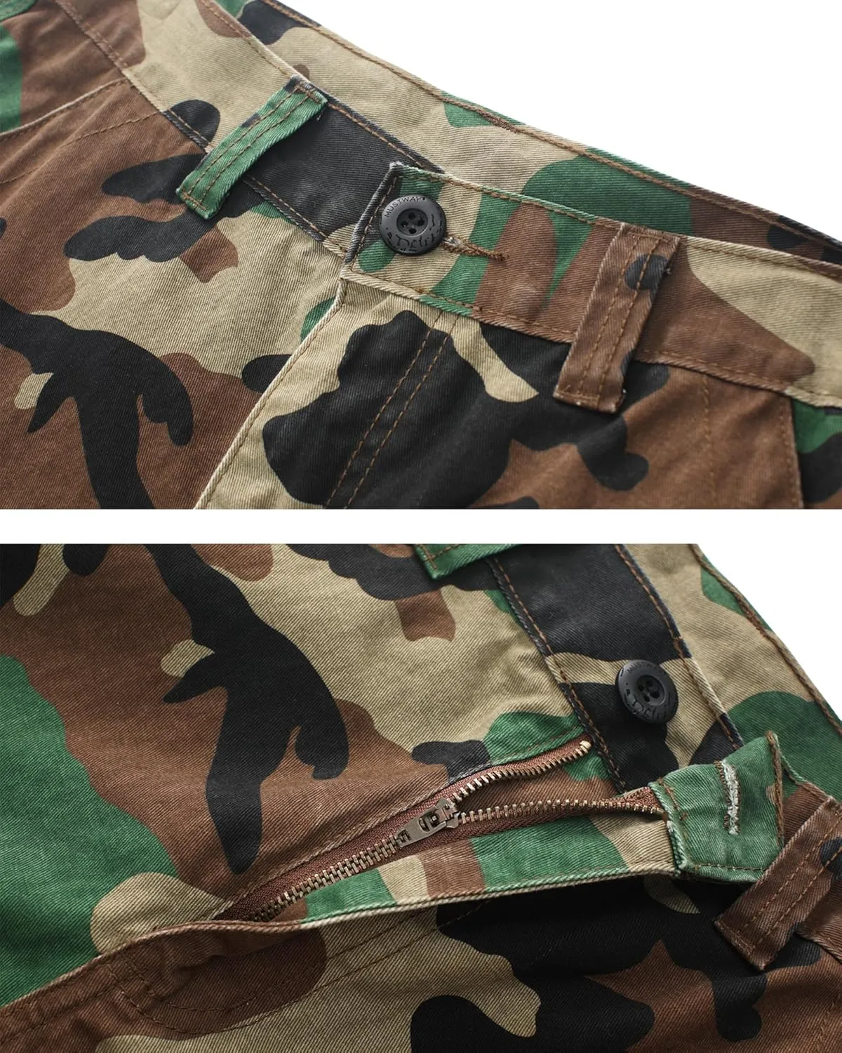 Cargo Short for Men Relaxed Fit Camo Outdoor Hiking Work Cotton Casual Shorts with 9 Pockets No Belt