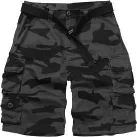 Cargo Short for Men Relaxed Fit Camo Outdoor Hiking Work Cotton Casual Shorts with 9 Pockets No Belt