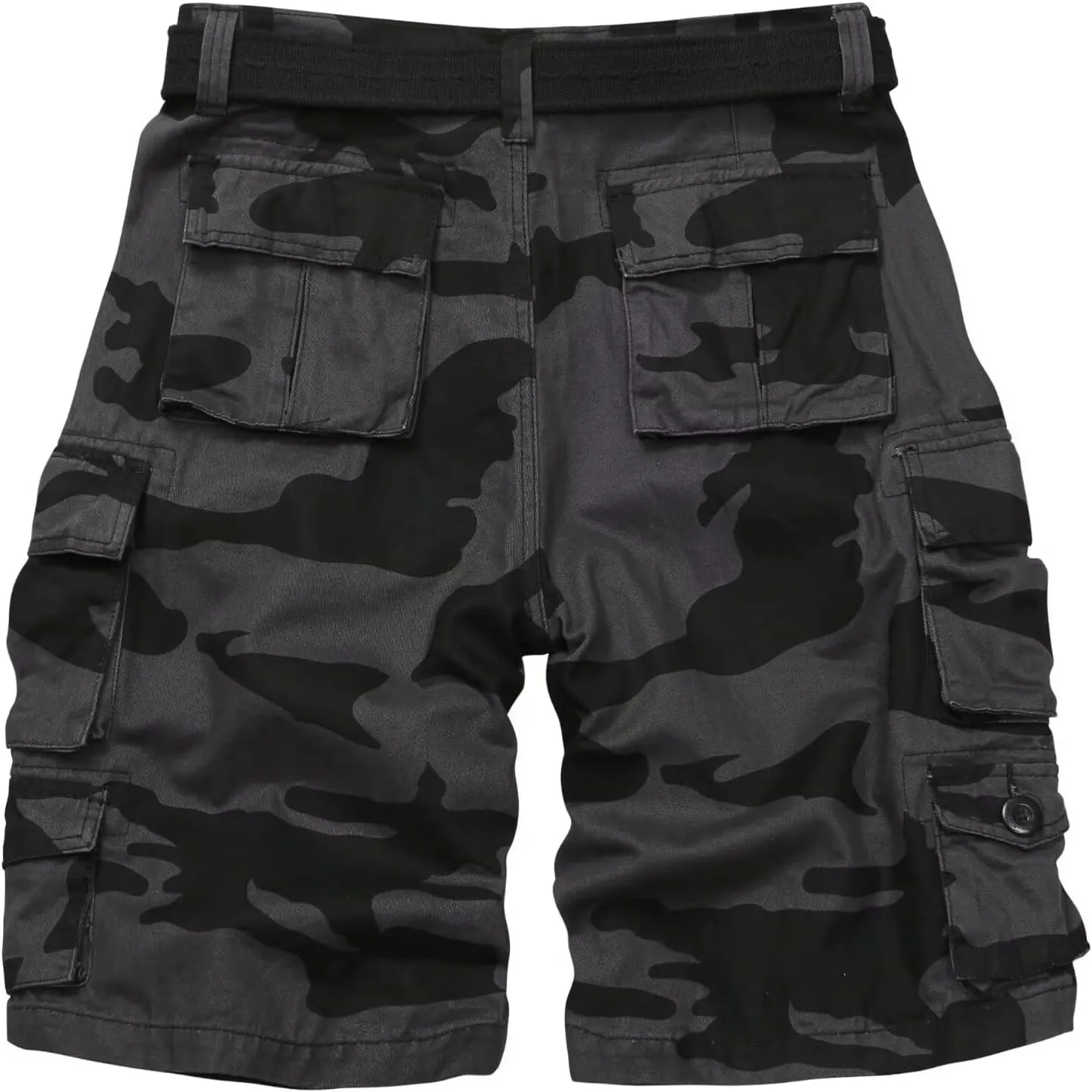 Cargo Short for Men Relaxed Fit Camo Outdoor Hiking Work Cotton Casual Shorts with 9 Pockets No Belt