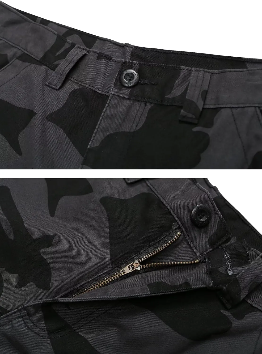 Cargo Short for Men Relaxed Fit Camo Outdoor Hiking Work Cotton Casual Shorts with 9 Pockets No Belt