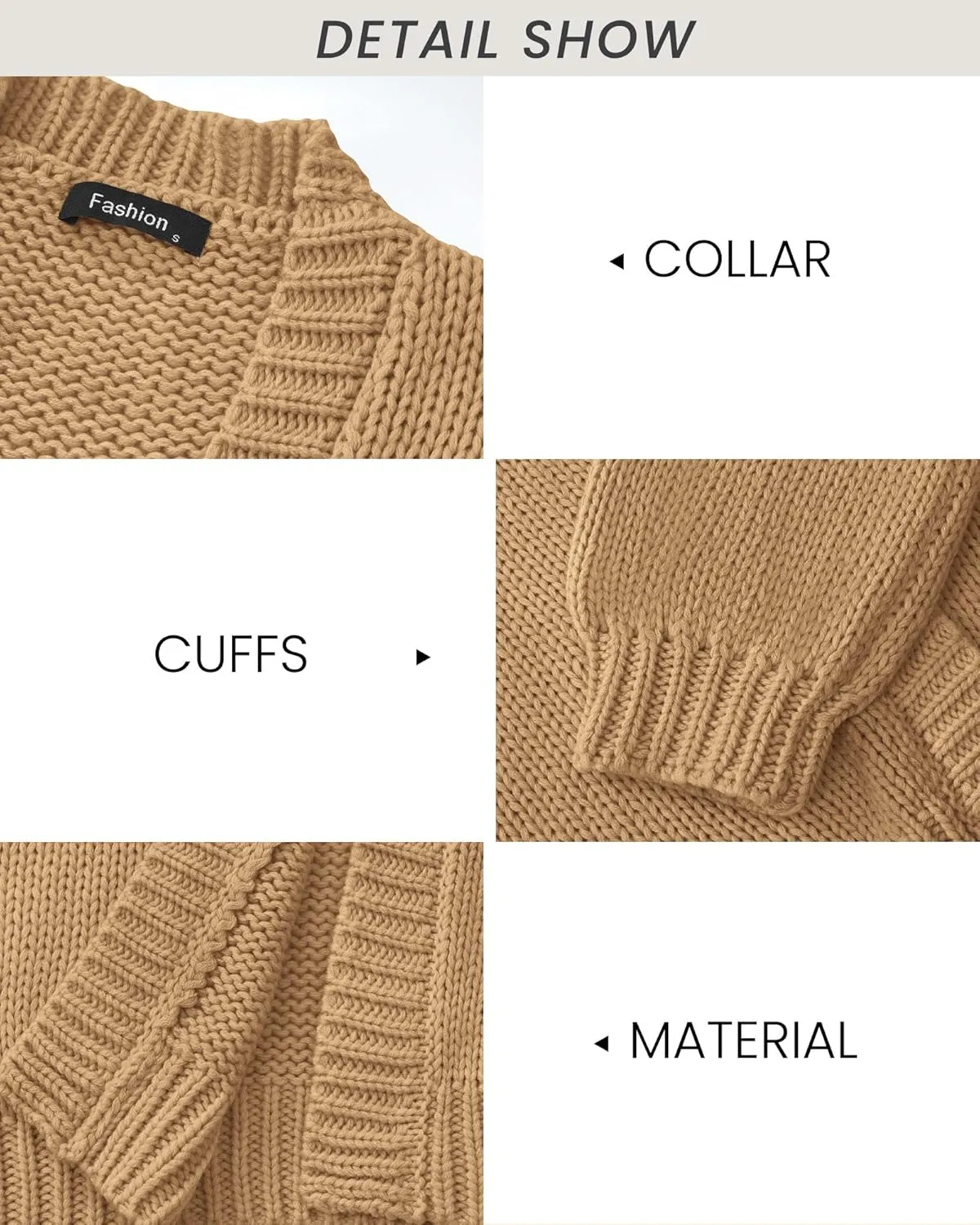 dowerme Women's Oversized Cardigan Casual Long Sleeve Open Front Drop Shoulder Cute Spring Sweaters Chunky Knit Outerwear
