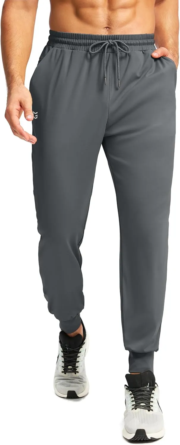 G Gradual Men's Joggers with Zipper Pockets Workout Track Pants Stretch Sweatpants for Men Athletic, Gym, Running