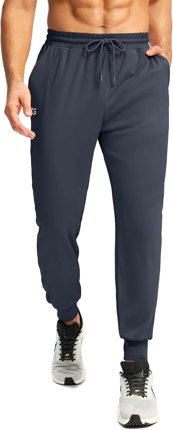 G Gradual Men's Joggers with Zipper Pockets Workout Track Pants Stretch Sweatpants for Men Athletic, Gym, Running