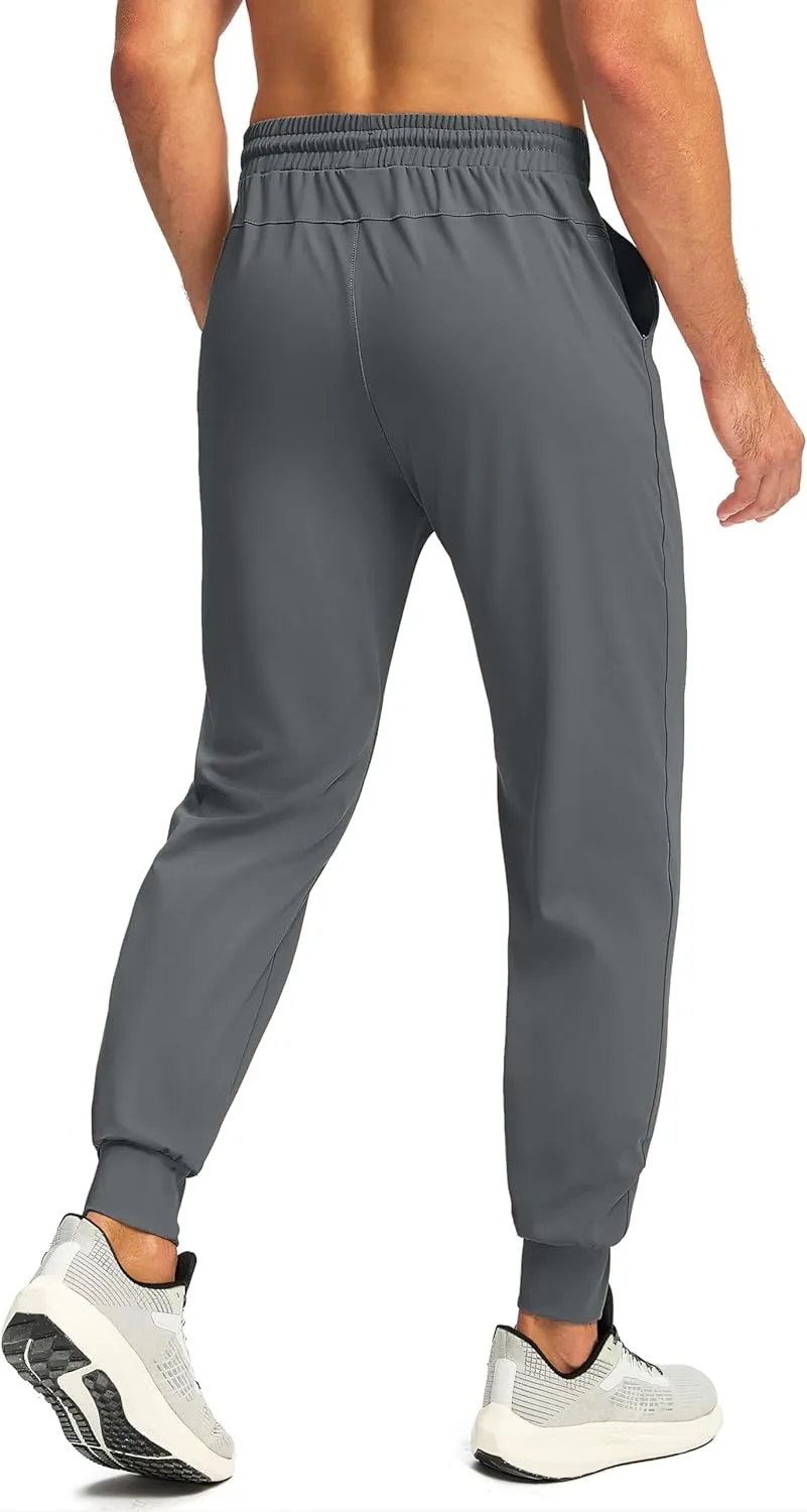 G Gradual Men's Joggers with Zipper Pockets Workout Track Pants Stretch Sweatpants for Men Athletic, Gym, Running