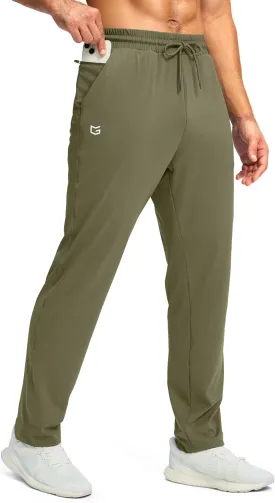 G Gradual Men's Sweatpants with Zipper Pocket Workout Athletic Track Pants Stretch Tapered Joggers for Gym Running Jogging