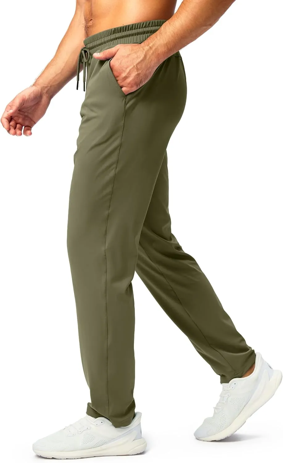 G Gradual Men's Sweatpants with Zipper Pocket Workout Athletic Track Pants Stretch Tapered Joggers for Gym Running Jogging