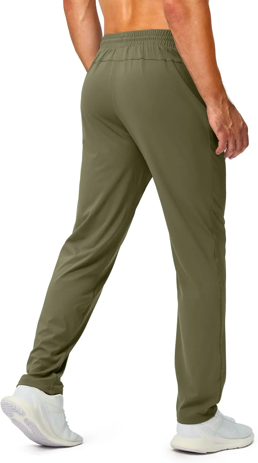 G Gradual Men's Sweatpants with Zipper Pocket Workout Athletic Track Pants Stretch Tapered Joggers for Gym Running Jogging