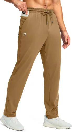 G Gradual Men's Sweatpants with Zipper Pocket Workout Athletic Track Pants Stretch Tapered Joggers for Gym Running Jogging