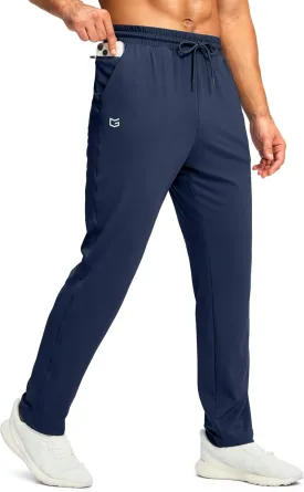 G Gradual Men's Sweatpants with Zipper Pocket Workout Athletic Track Pants Stretch Tapered Joggers for Gym Running Jogging
