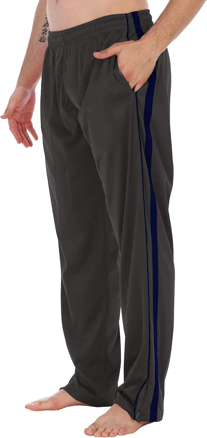 Gioberti Mens Athletic Track Pants with Zip Bottom