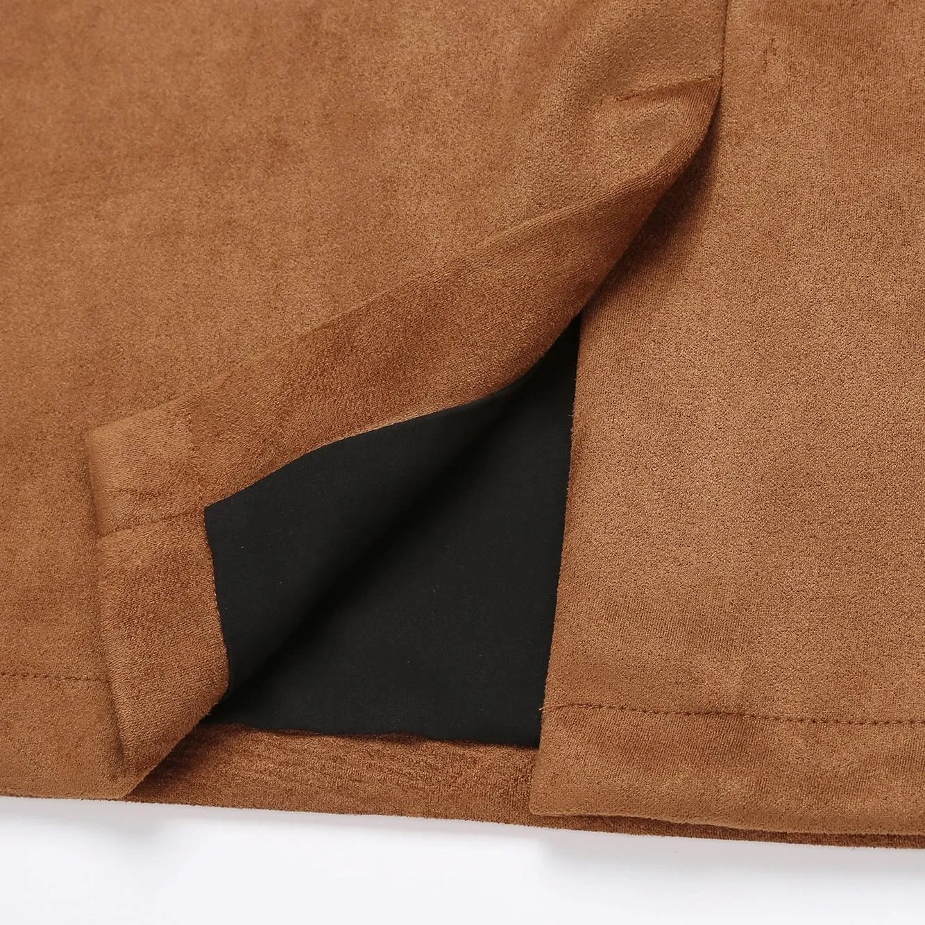 IDEALSANXUN Midi Plaid Skirts for Women Fall Winter Knee Length Pencil Wool Skirt with Slit