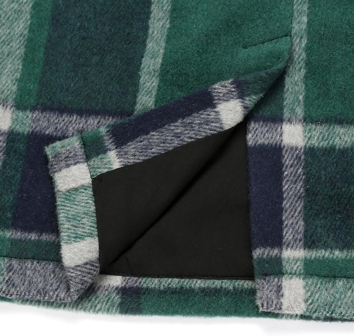 IDEALSANXUN Midi Plaid Skirts for Women Fall Winter Knee Length Pencil Wool Skirt with Slit