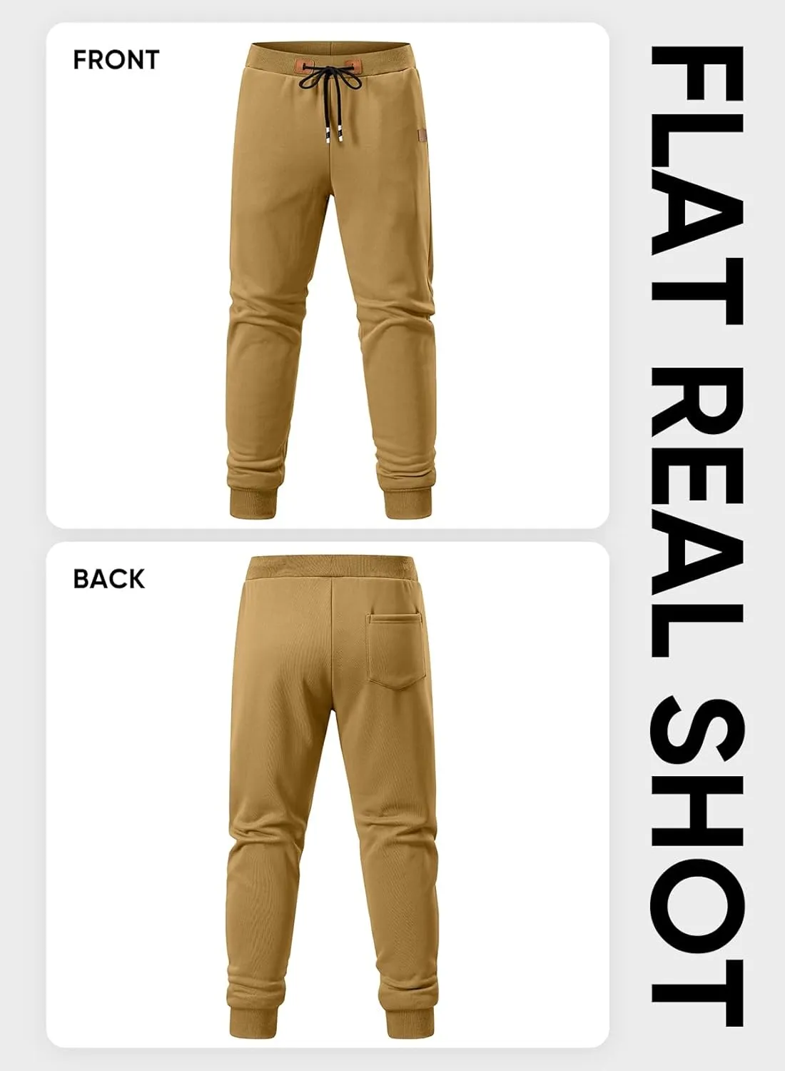 JMIERR Men's Sweatpants with Zipper Pockets Fleece Tapered Joggers Drawstring Waist Athletic Gym Running Workout Track Pants