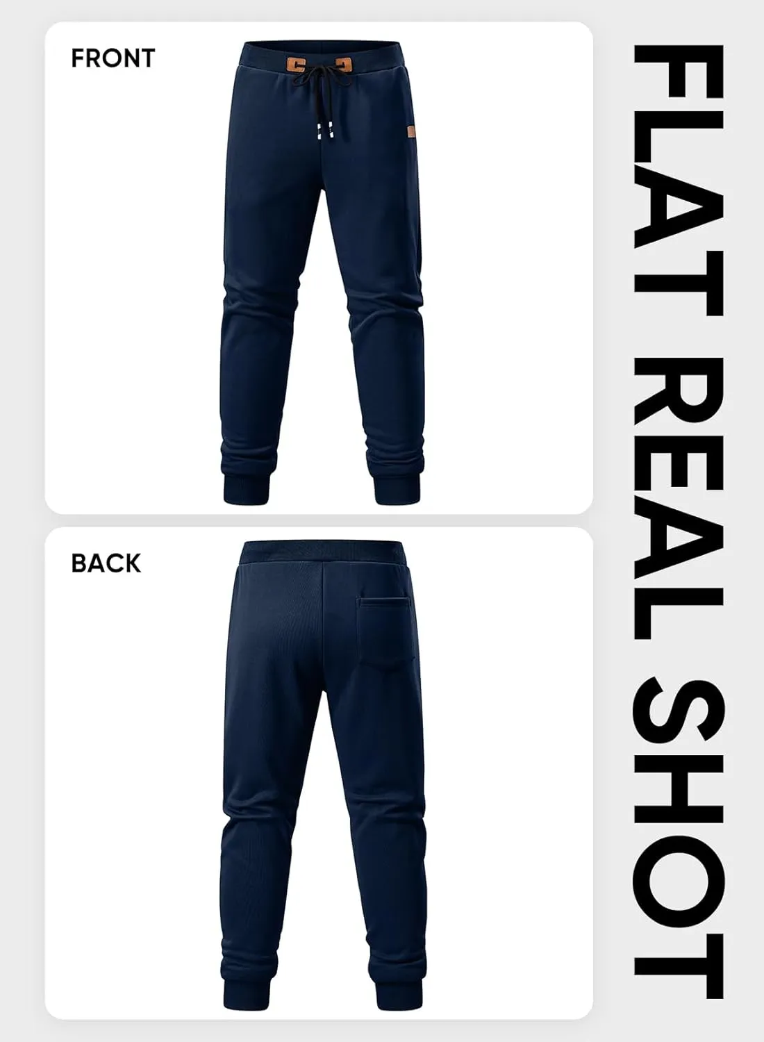 JMIERR Men's Sweatpants with Zipper Pockets Fleece Tapered Joggers Drawstring Waist Athletic Gym Running Workout Track Pants