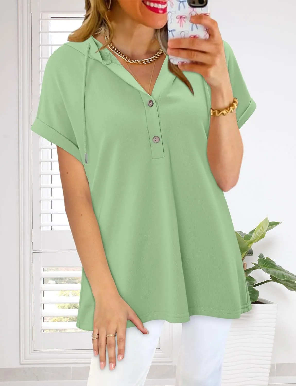 Magritta Womens Plus Size Tops Basic Clothes 2025 Side Slits Tshirts Workout Casual Outfits Short Sleeve Loungewear
