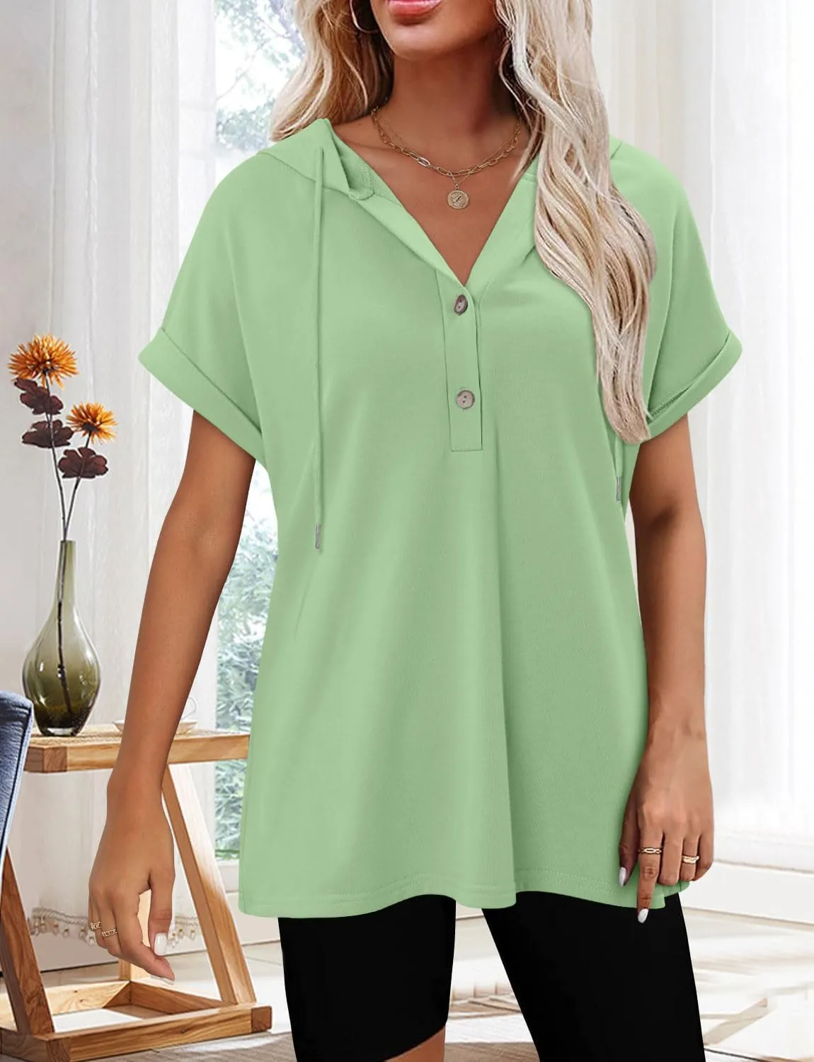 Magritta Womens Plus Size Tops Basic Clothes 2025 Side Slits Tshirts Workout Casual Outfits Short Sleeve Loungewear
