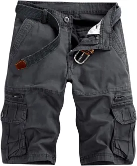 Men's Cargo Shorts Relaxed Fit, Cotton Twill Work Shorts, Outdoor Lightweight Casual Shorts for Men with Pockets