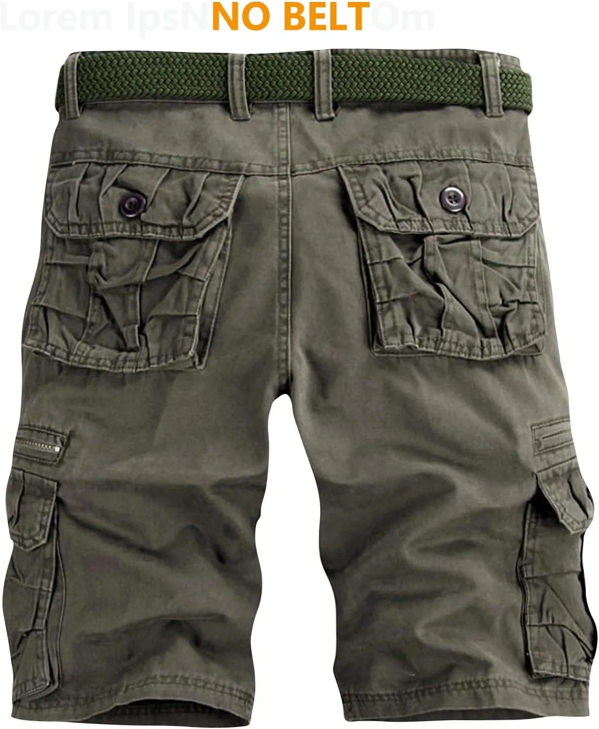 Men's Cargo Shorts Relaxed Fit, Cotton Twill Work Shorts, Outdoor Lightweight Casual Shorts for Men with Pockets