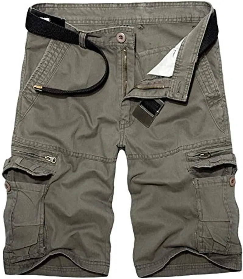 Men's Cargo Shorts Relaxed Fit, Cotton Twill Work Shorts, Outdoor Lightweight Casual Shorts for Men with Pockets