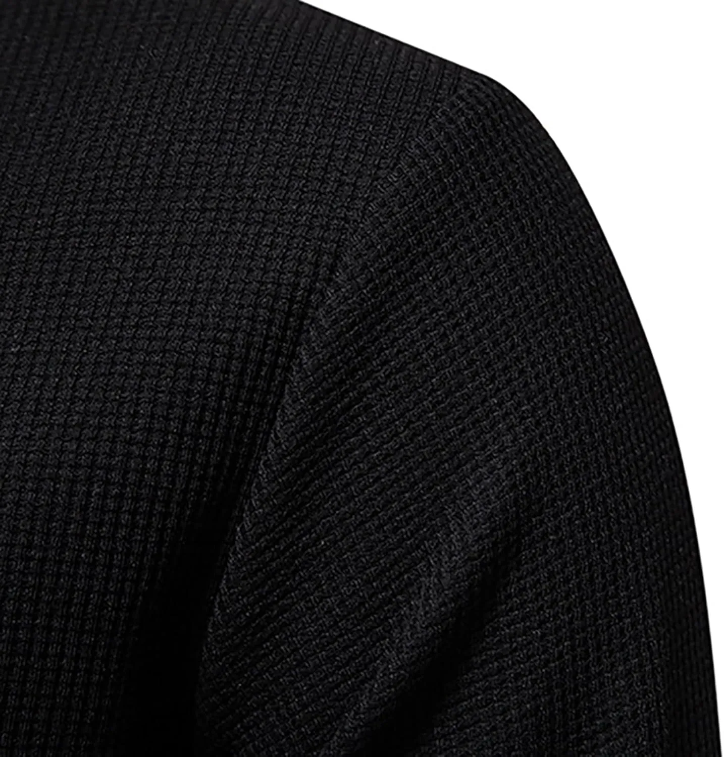 Mens Knitted Henley Shirts Long Sleeve Slim Fit Lightweight Casual Ribbed Shirts Pullover Cable Knit Henley Sweaters