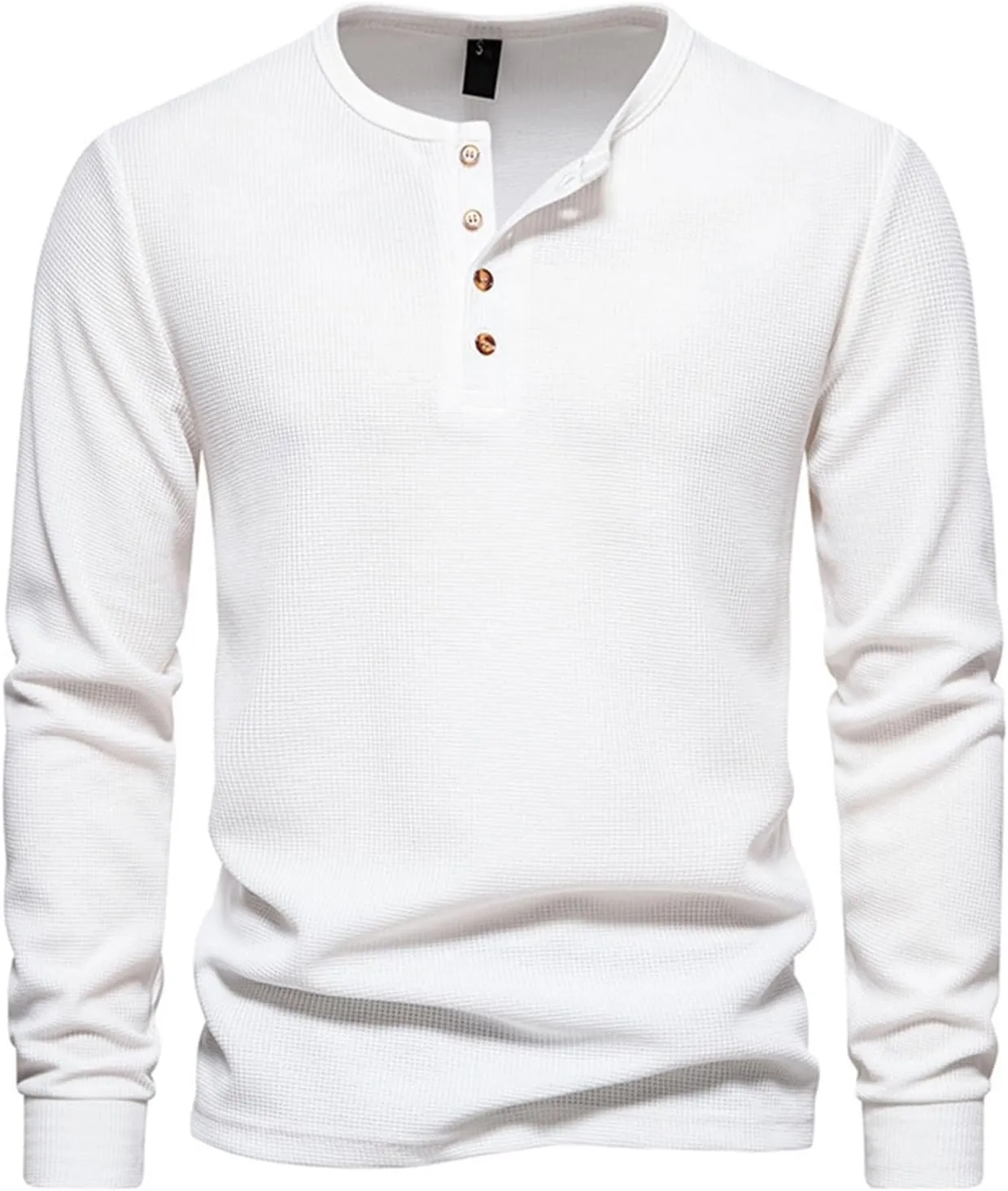 Mens Knitted Henley Shirts Long Sleeve Slim Fit Lightweight Casual Ribbed Shirts Pullover Cable Knit Henley Sweaters