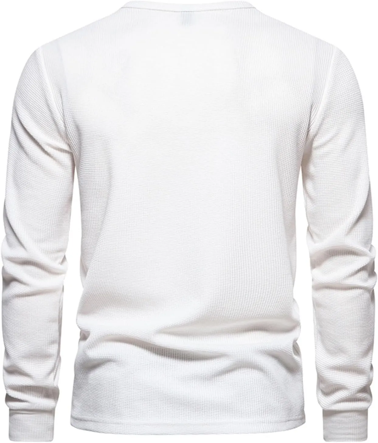 Mens Knitted Henley Shirts Long Sleeve Slim Fit Lightweight Casual Ribbed Shirts Pullover Cable Knit Henley Sweaters