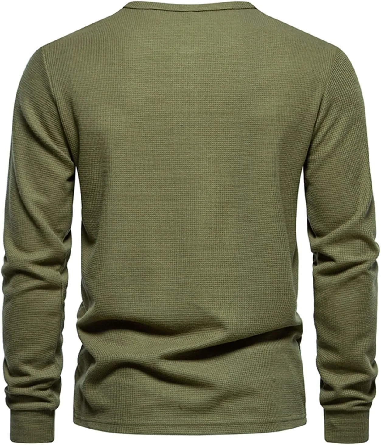 Mens Knitted Henley Shirts Long Sleeve Slim Fit Lightweight Casual Ribbed Shirts Pullover Cable Knit Henley Sweaters