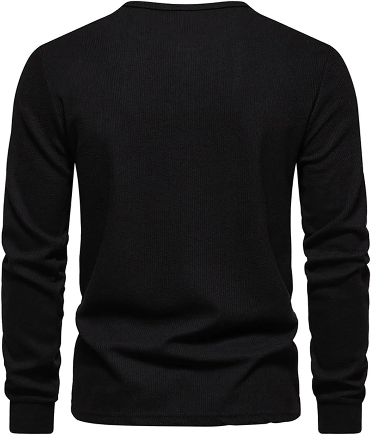 Mens Knitted Henley Shirts Long Sleeve Slim Fit Lightweight Casual Ribbed Shirts Pullover Cable Knit Henley Sweaters