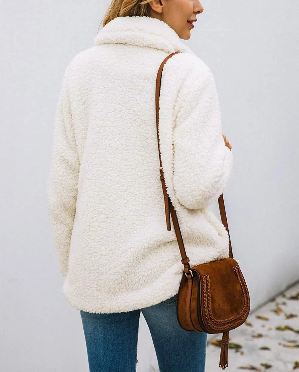 PRETTYGARDEN Women's Fashion Winter Coat Sherpa Fleece Faux Fur Shearling Oversized Trendy Jackets Warm Outerwear