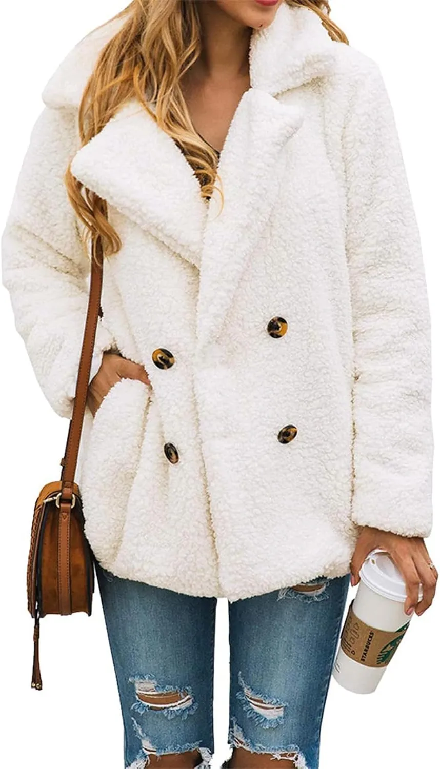 PRETTYGARDEN Women's Fashion Winter Coat Sherpa Fleece Faux Fur Shearling Oversized Trendy Jackets Warm Outerwear