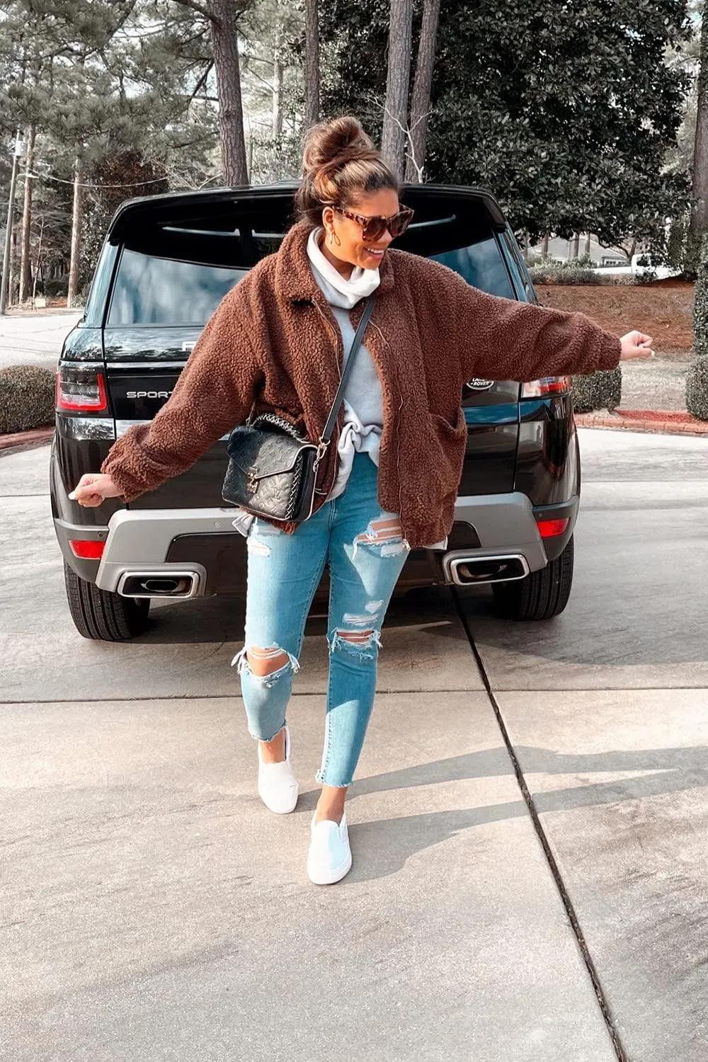 PRETTYGARDEN Women's Fashion Winter Coat Sherpa Fleece Faux Fur Shearling Oversized Trendy Jackets Warm Outerwear