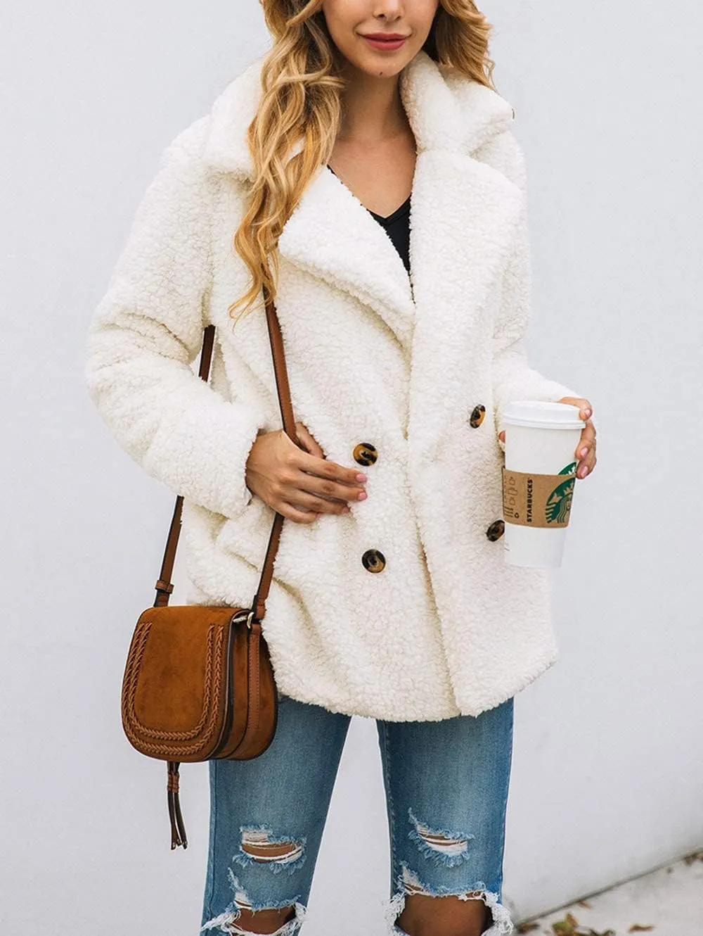 PRETTYGARDEN Women's Fashion Winter Coat Sherpa Fleece Faux Fur Shearling Oversized Trendy Jackets Warm Outerwear