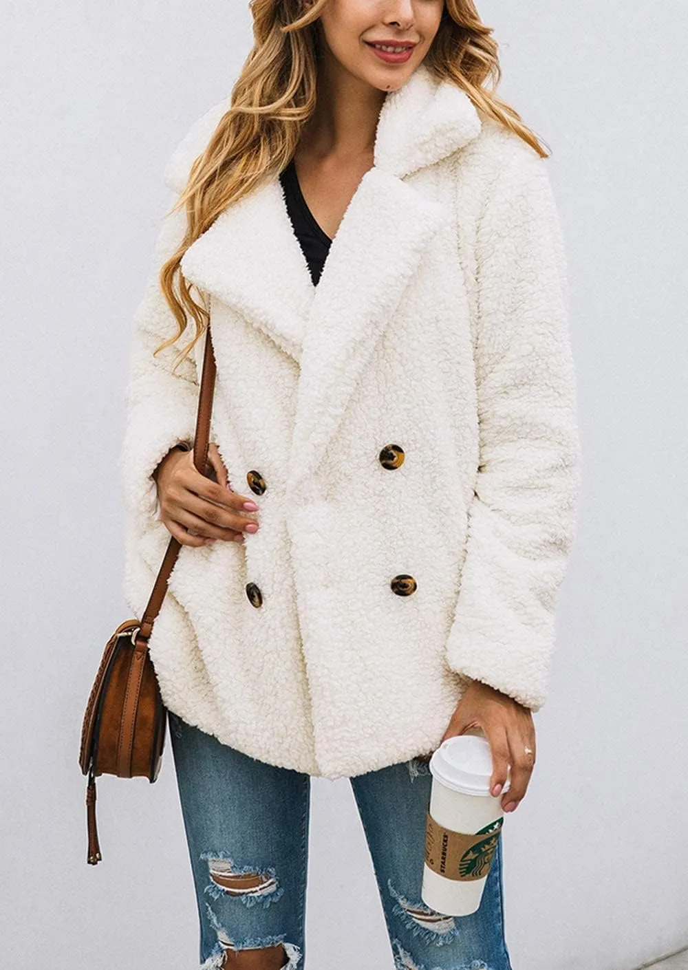 PRETTYGARDEN Women's Fashion Winter Coat Sherpa Fleece Faux Fur Shearling Oversized Trendy Jackets Warm Outerwear