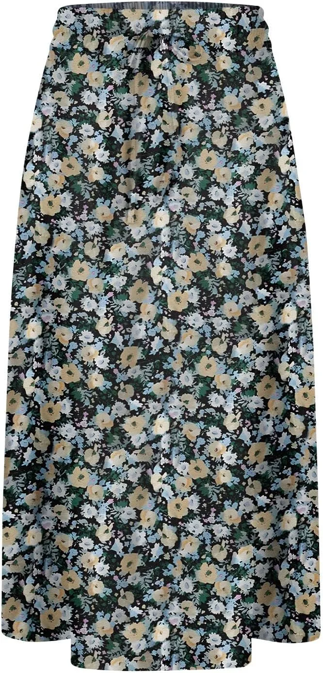 Skirts for Women Trendy 2025 Summer Boho A Line Western Skirt Casual Resort Wear