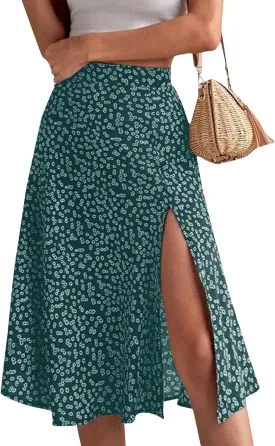Skirts for Women Trendy 2025 Summer Boho A Line Western Skirt Casual Resort Wear