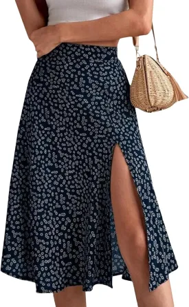 Skirts for Women Trendy 2025 Summer Boho A Line Western Skirt Casual Resort Wear