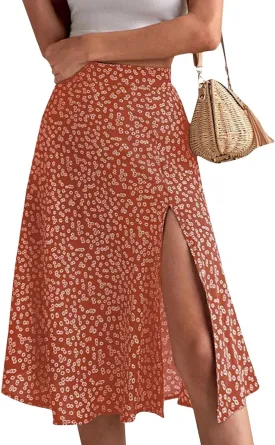 Skirts for Women Trendy 2025 Summer Boho A Line Western Skirt Casual Resort Wear