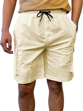 Southpole Men's Quick Dry Water Resistant Cargo Shorts, Inseam 9", Slim Fit, Lightweight