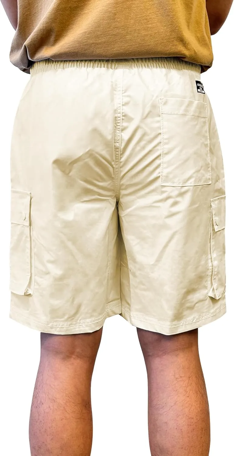 Southpole Men's Quick Dry Water Resistant Cargo Shorts, Inseam 9", Slim Fit, Lightweight