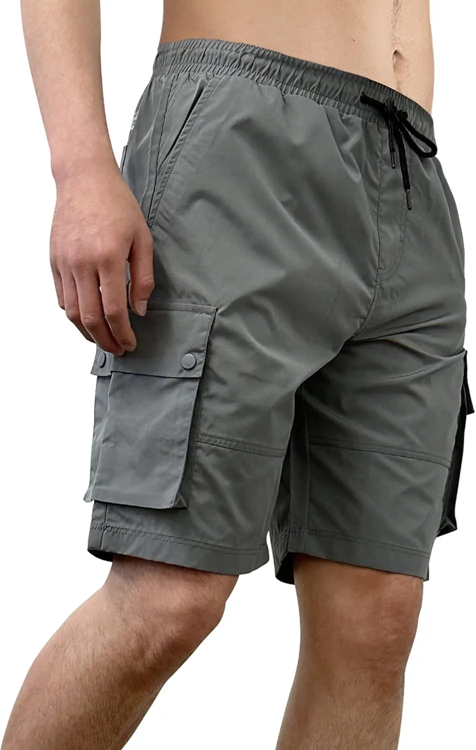 Southpole Men's Quick Dry Water Resistant Cargo Shorts, Inseam 9", Slim Fit, Lightweight