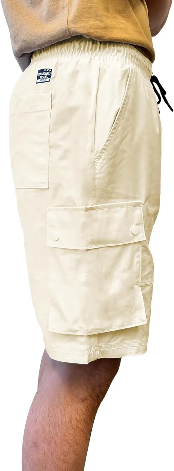 Southpole Men's Quick Dry Water Resistant Cargo Shorts, Inseam 9", Slim Fit, Lightweight