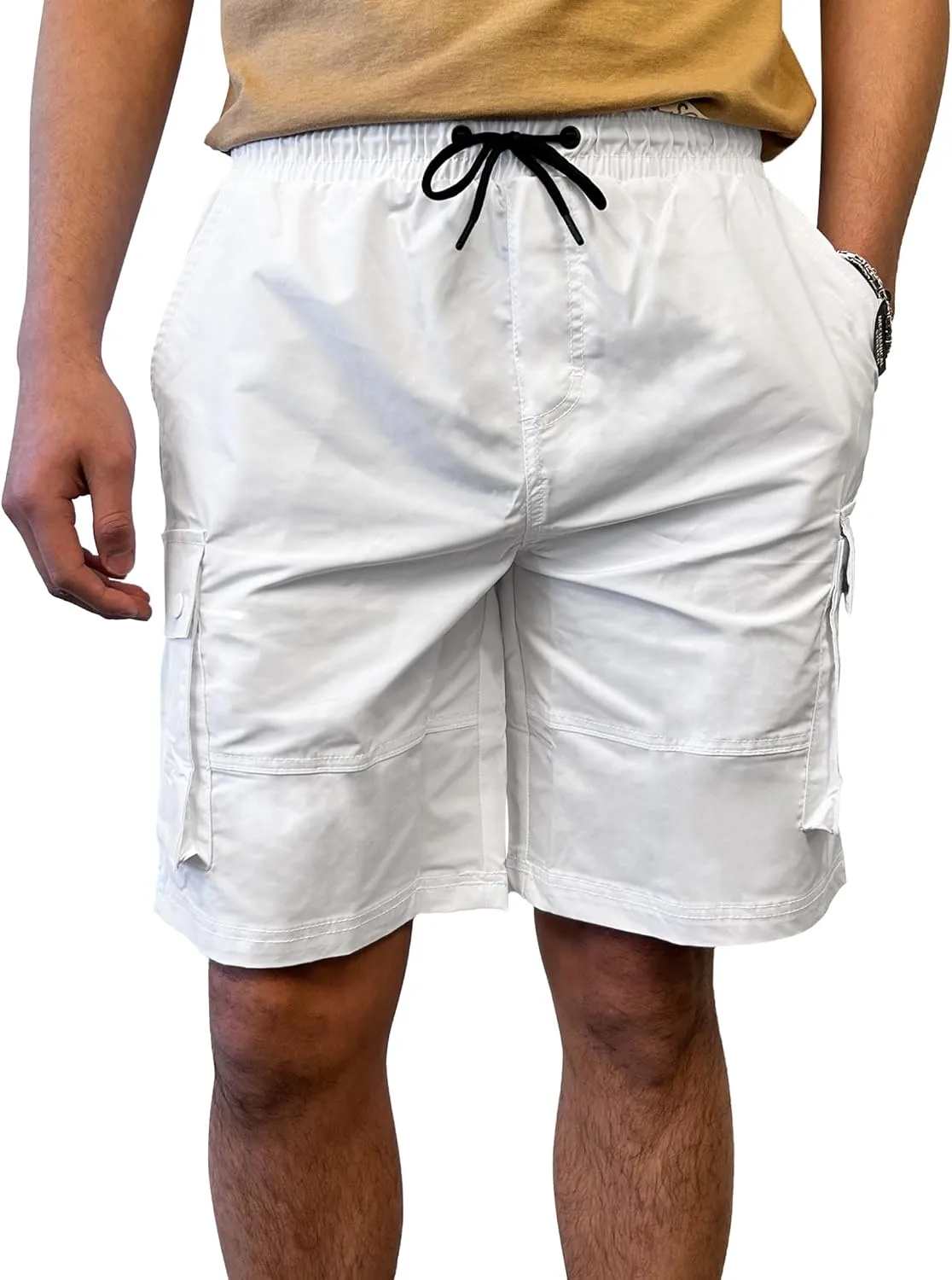 Southpole Men's Quick Dry Water Resistant Cargo Shorts, Inseam 9", Slim Fit, Lightweight