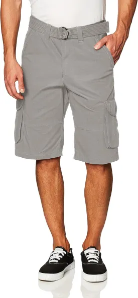 Southpole Men's Ripstop Belted Cargo Shorts