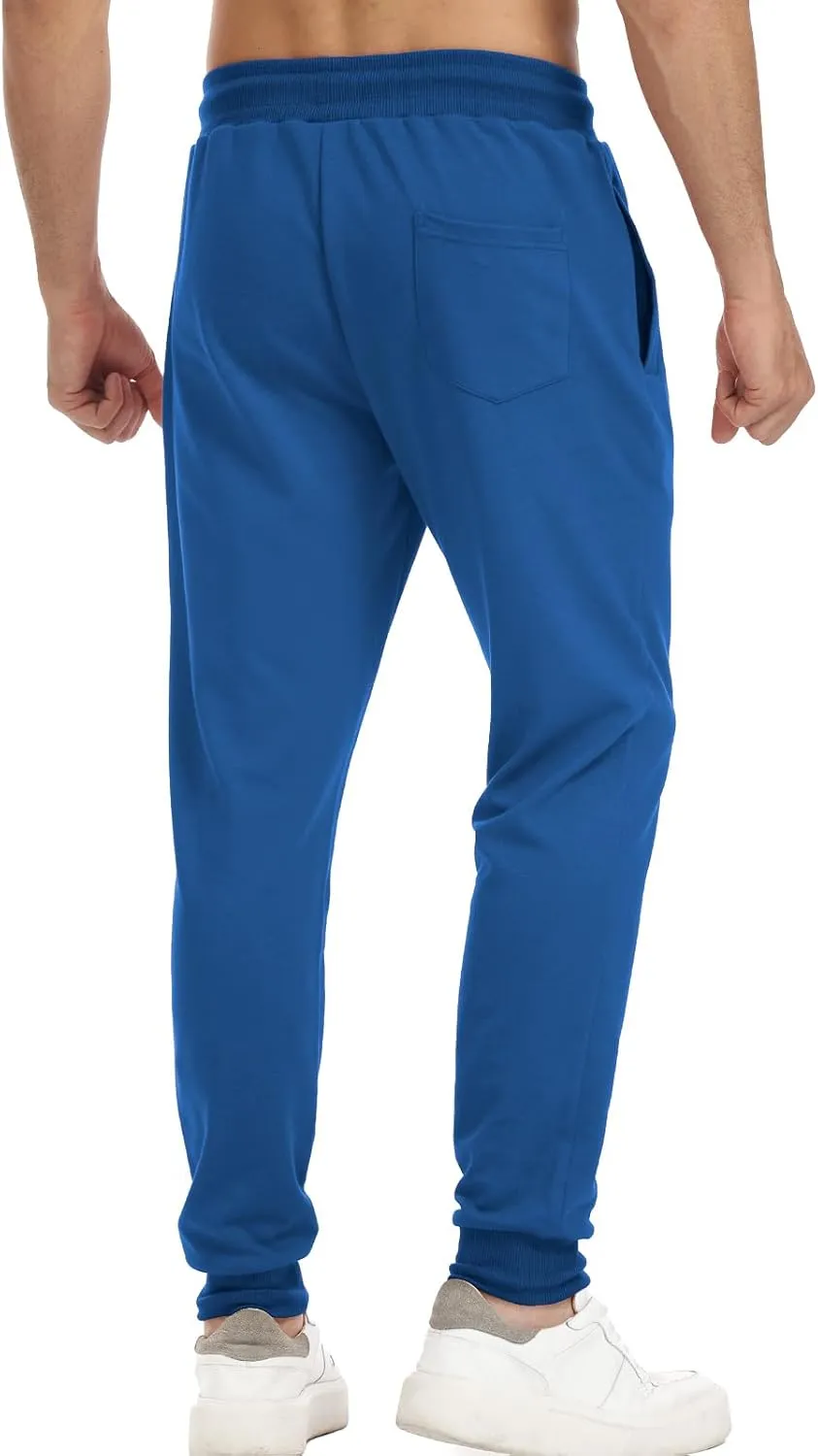 Surenow Men's Athletic Sweatpants Active Workout Jogger Pants for Men with Pockets Tapered Drawstring Gym Running Track Pants