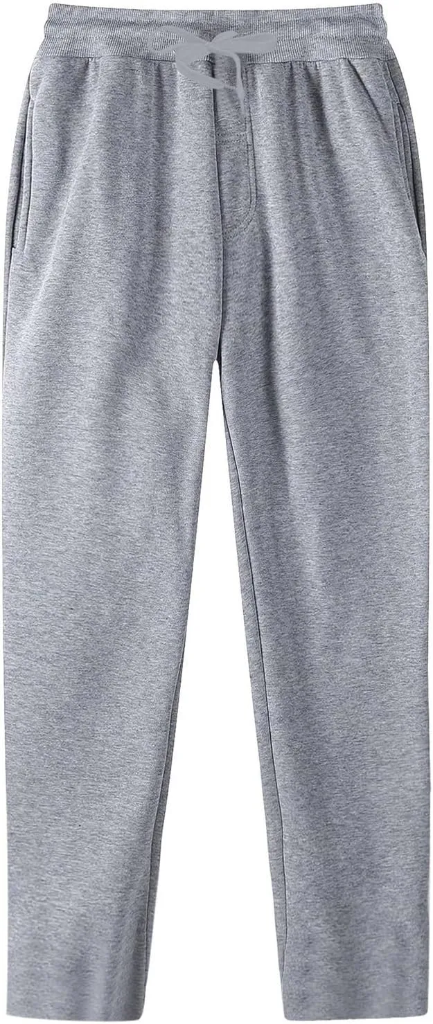 Sweat Pants for Mens Wide Leg Joggers Pants Heavyweight Fleece Workout Jogging Loose Fit Trousers with Pockets